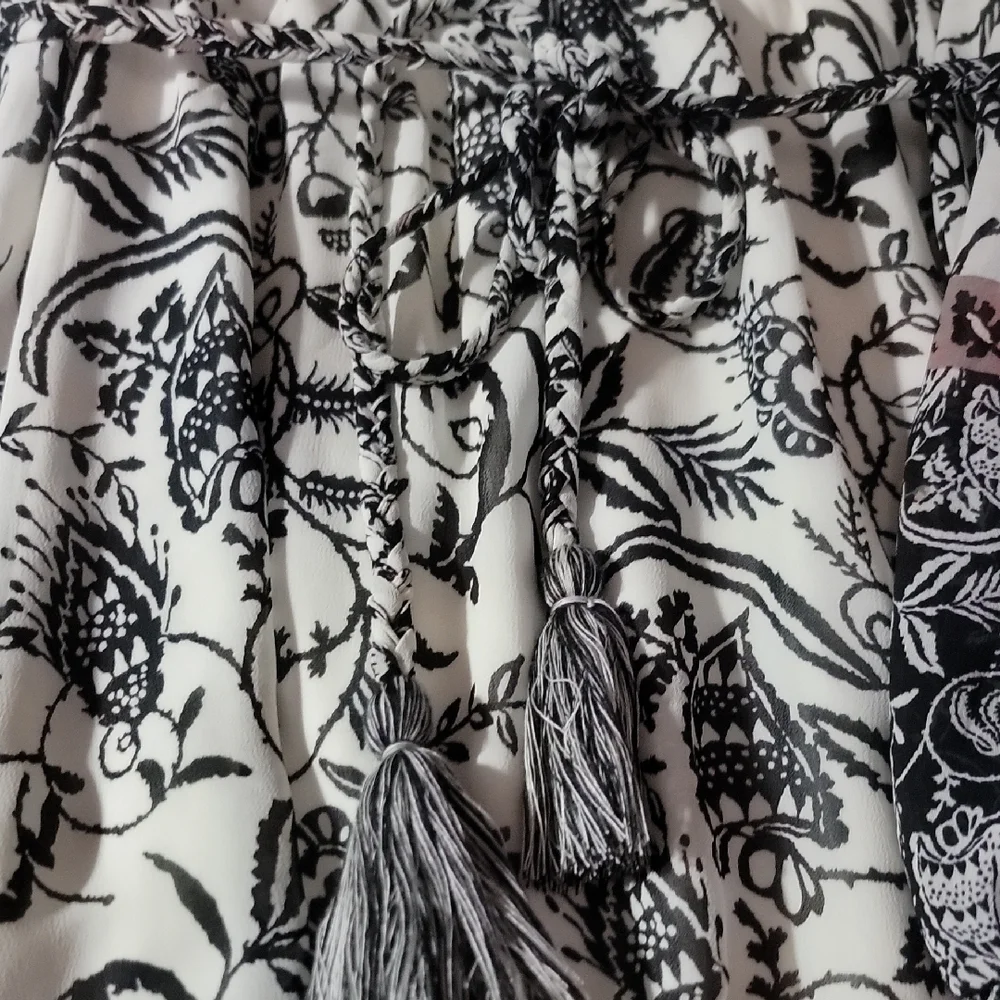 Love Stitch Boho Maxi Dress Floral Long Sleeve Peasant Dress | Size M - Picture 6 of 7